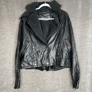 Free People Moto Faux Leather Jacket | Black